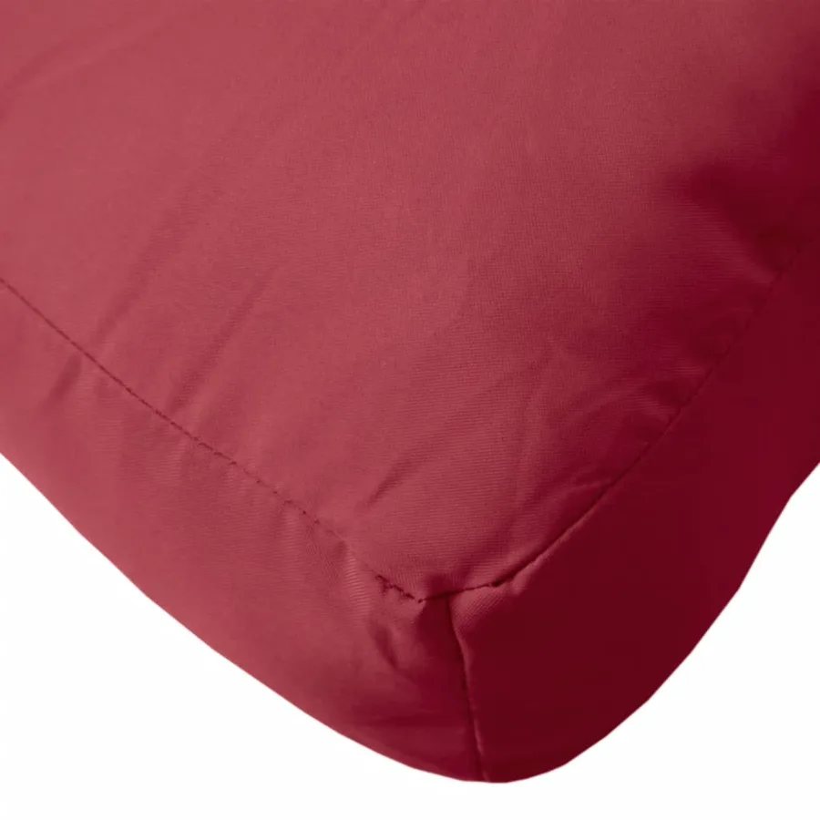 Coussin de palette rouge bordeaux 60x60x12 cm tissu - 8