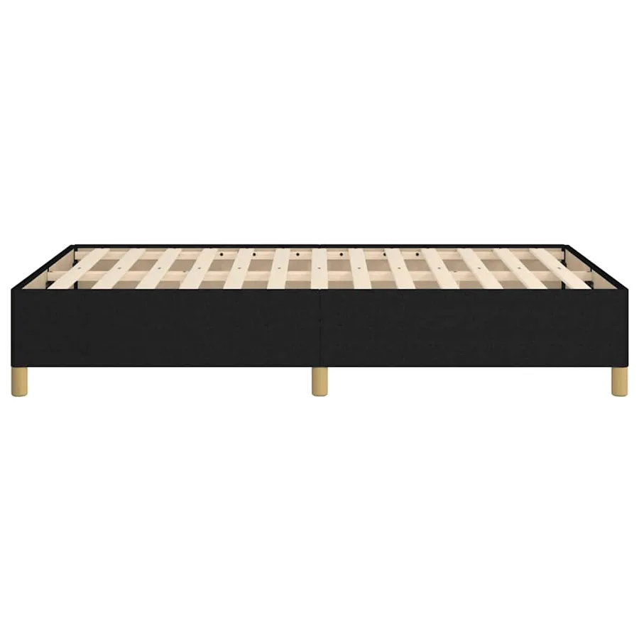 Cadre de lit sans matelas noir 120x200 cm tissu - 6