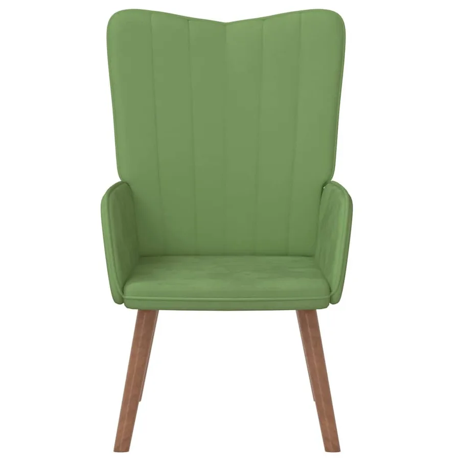 Chaise de relaxation Vert clair Velours - 3