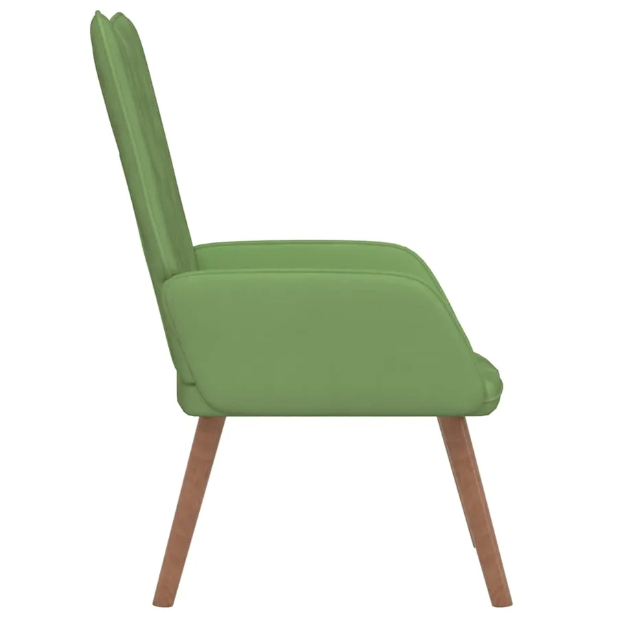 Chaise de relaxation Vert clair Velours - 4