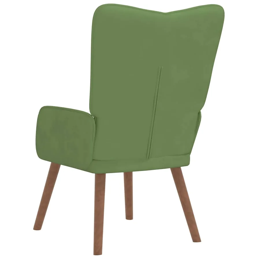 Chaise de relaxation Vert clair Velours - 5