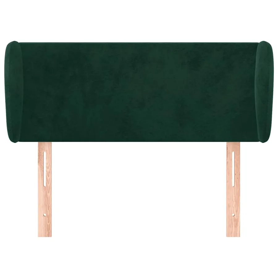 Tête de lit avec oreilles Vert foncé 93x23x78/88 cm Velours - 3
