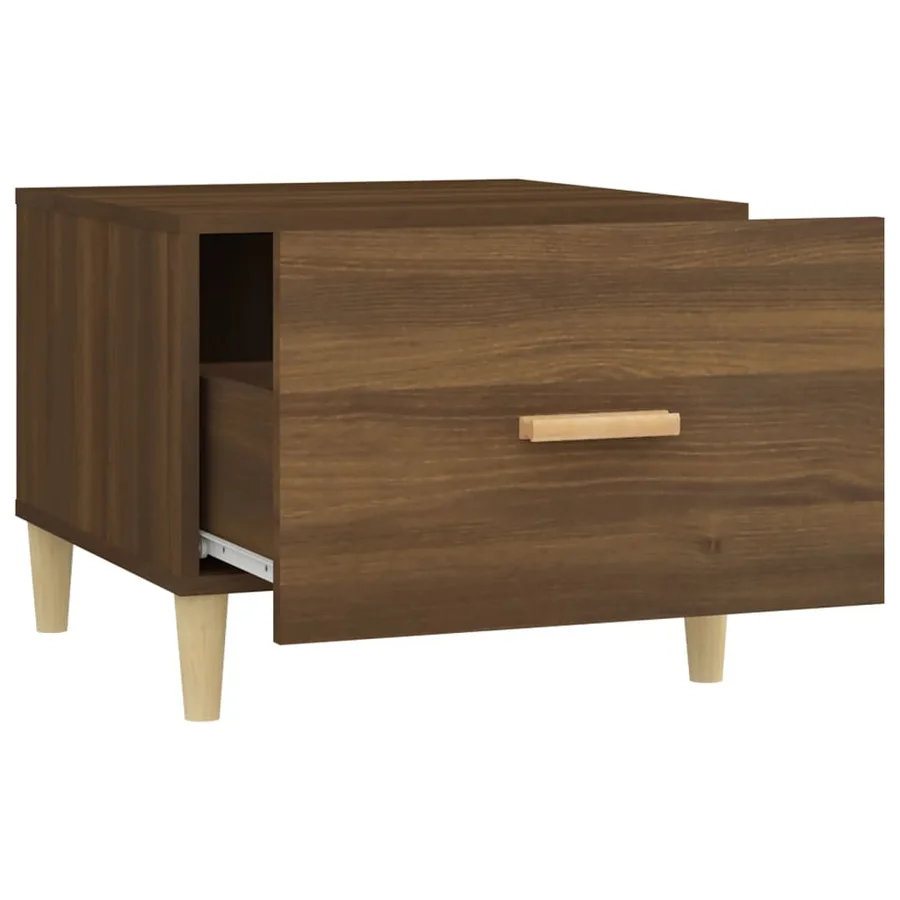 Table basse Chêne marron 50x50x40 cm Bois d'ingénierie - 7