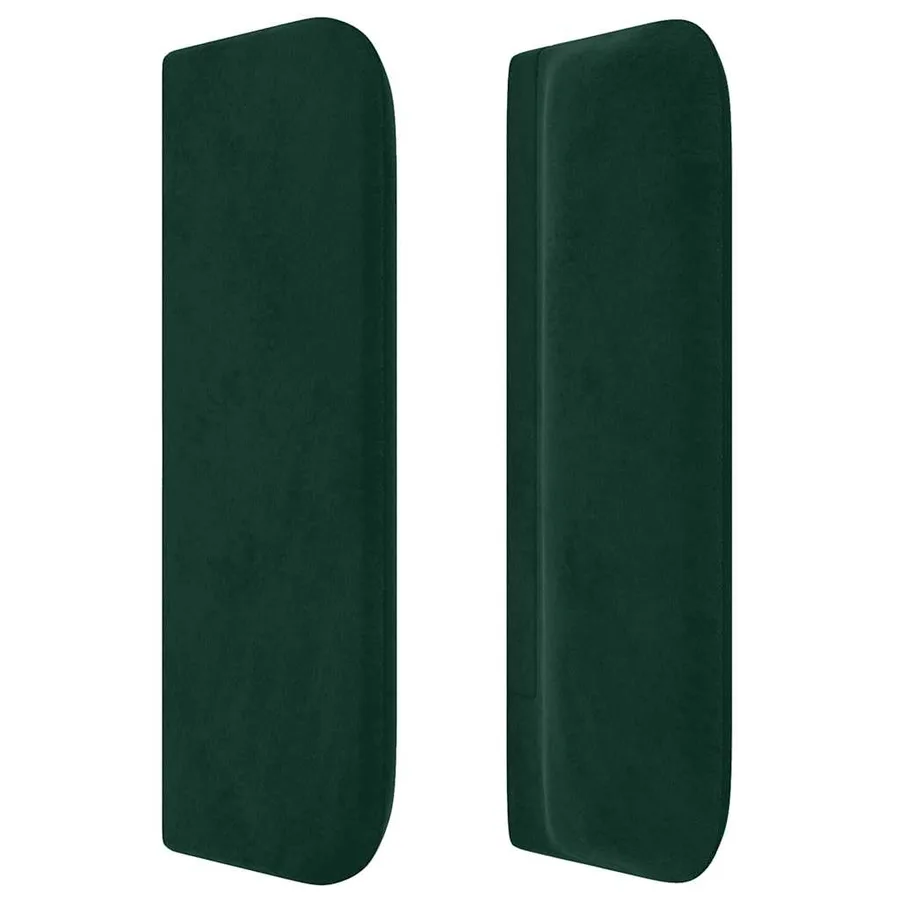 Tête de lit avec oreilles Vert foncé 183x16x78/88 cm Velours - 4
