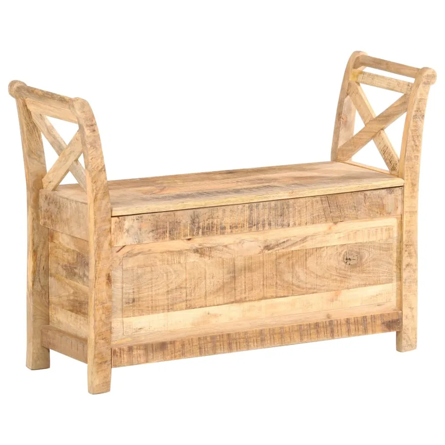 Banc d'entrée 103x33x72 cm Bois de manguier solide - 10