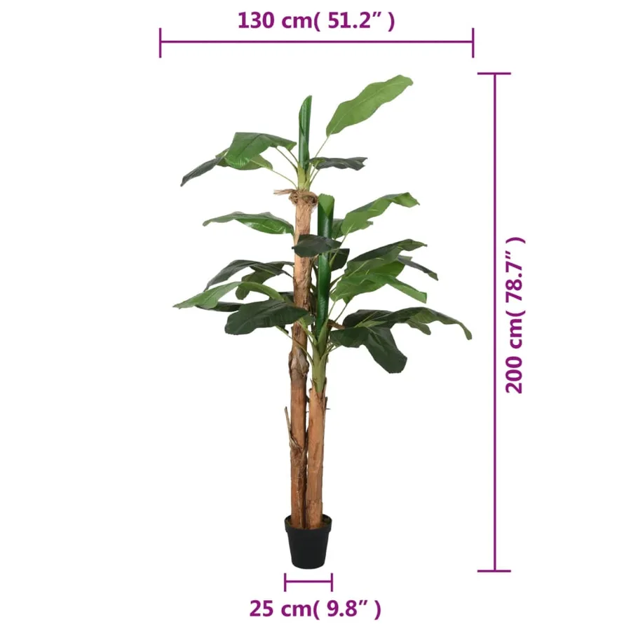 Bananier artificiel 22 feuilles 200 cm vert - 5