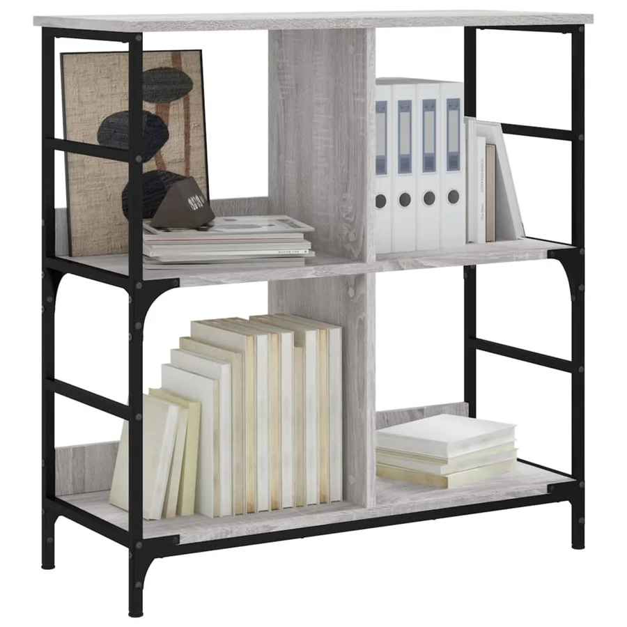 Bibliothèque sonoma gris 78,5x33x82 cm bois d'ingénierie - 3