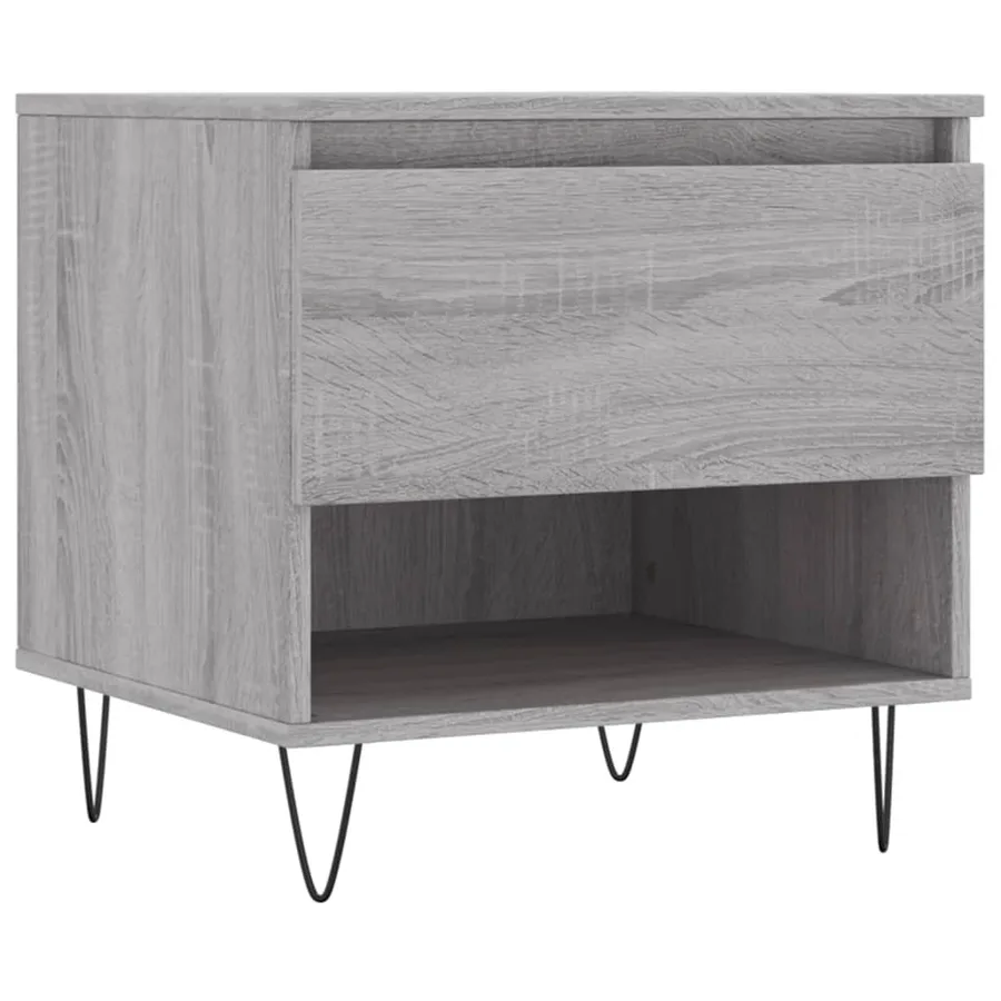 Tables basses 2 pcs sonoma gris 50x46x50 cm bois d'ingénierie - 5