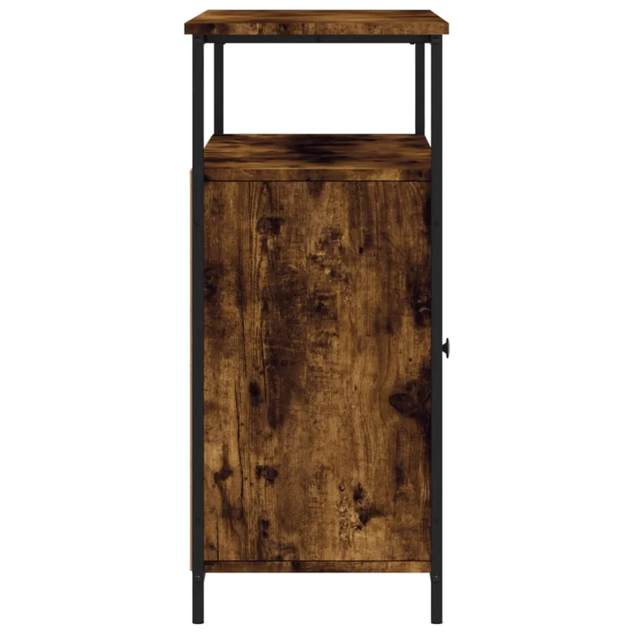 Buffet chêne fumé 100x35x80 cm bois d'ingénierie - 7