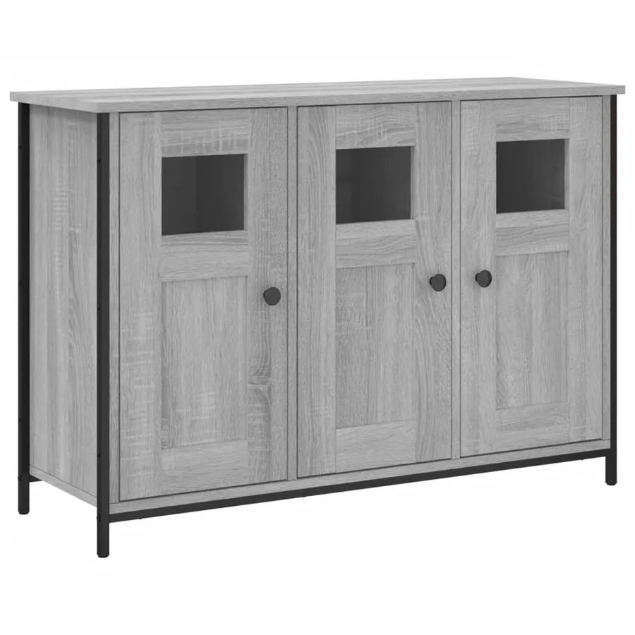 Buffet sonoma gris 100x35x70 cm bois d'ingénierie - 2