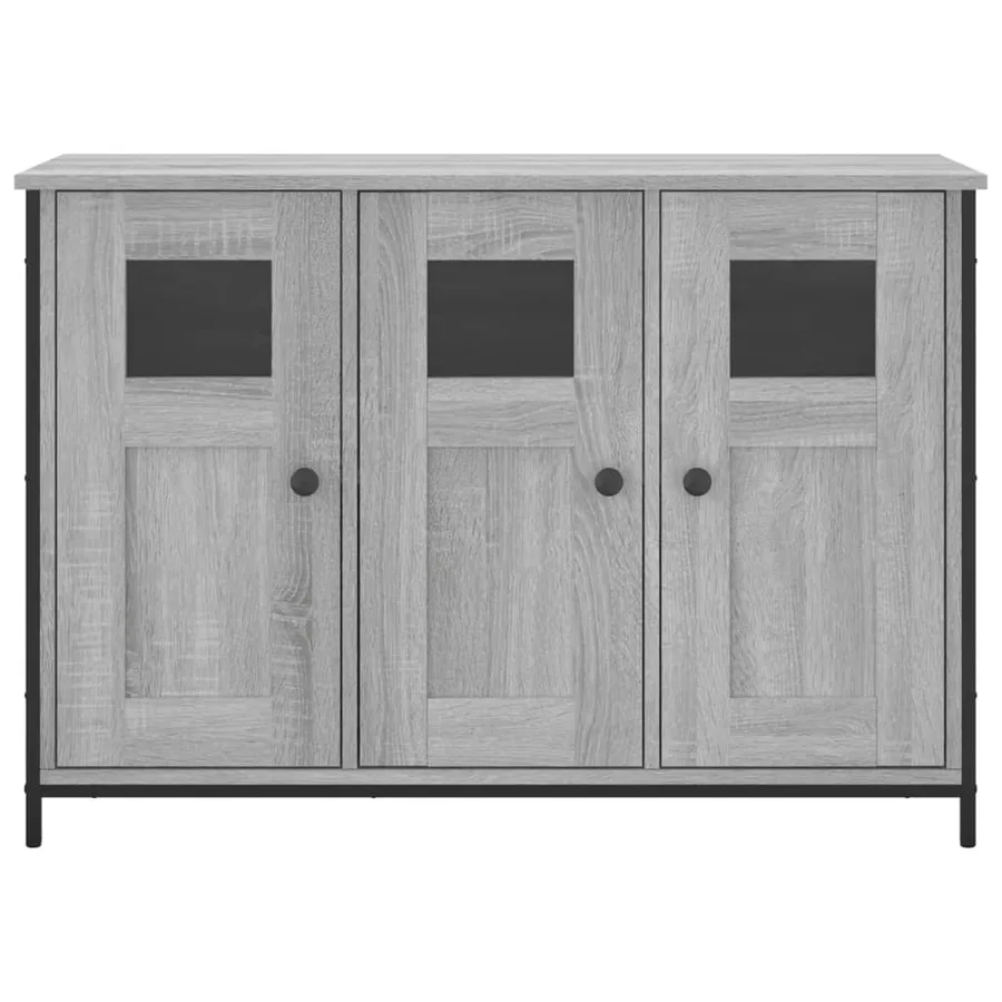 Buffet sonoma gris 100x35x70 cm bois d'ingénierie - 6