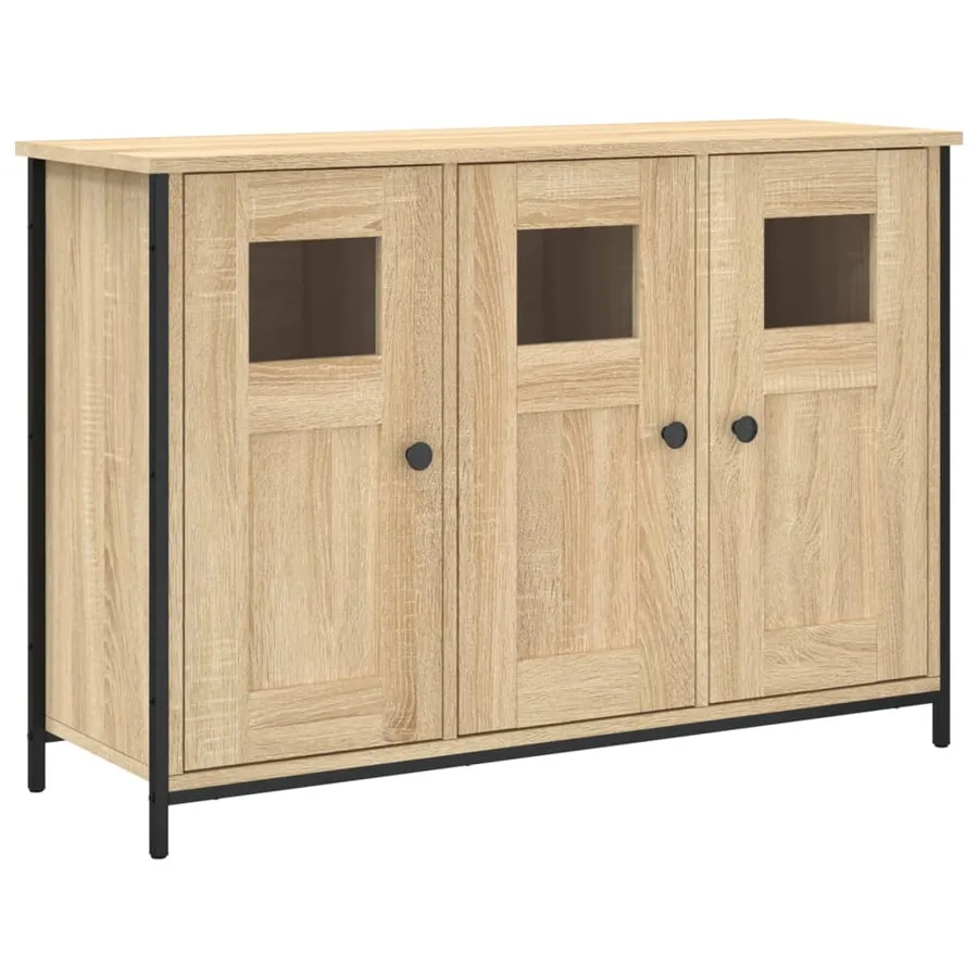 Buffet chêne sonoma 100x35x70 cm bois d'ingénierie - 2