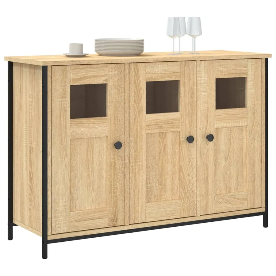 Buffet chêne sonoma 100x35x70 cm bois d'ingénierie - 3