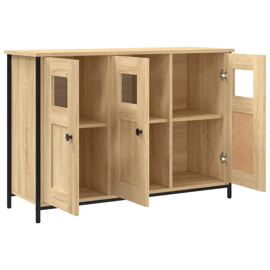 Buffet chêne sonoma 100x35x70 cm bois d'ingénierie - 5