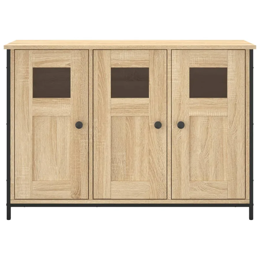 Buffet chêne sonoma 100x35x70 cm bois d'ingénierie - 6