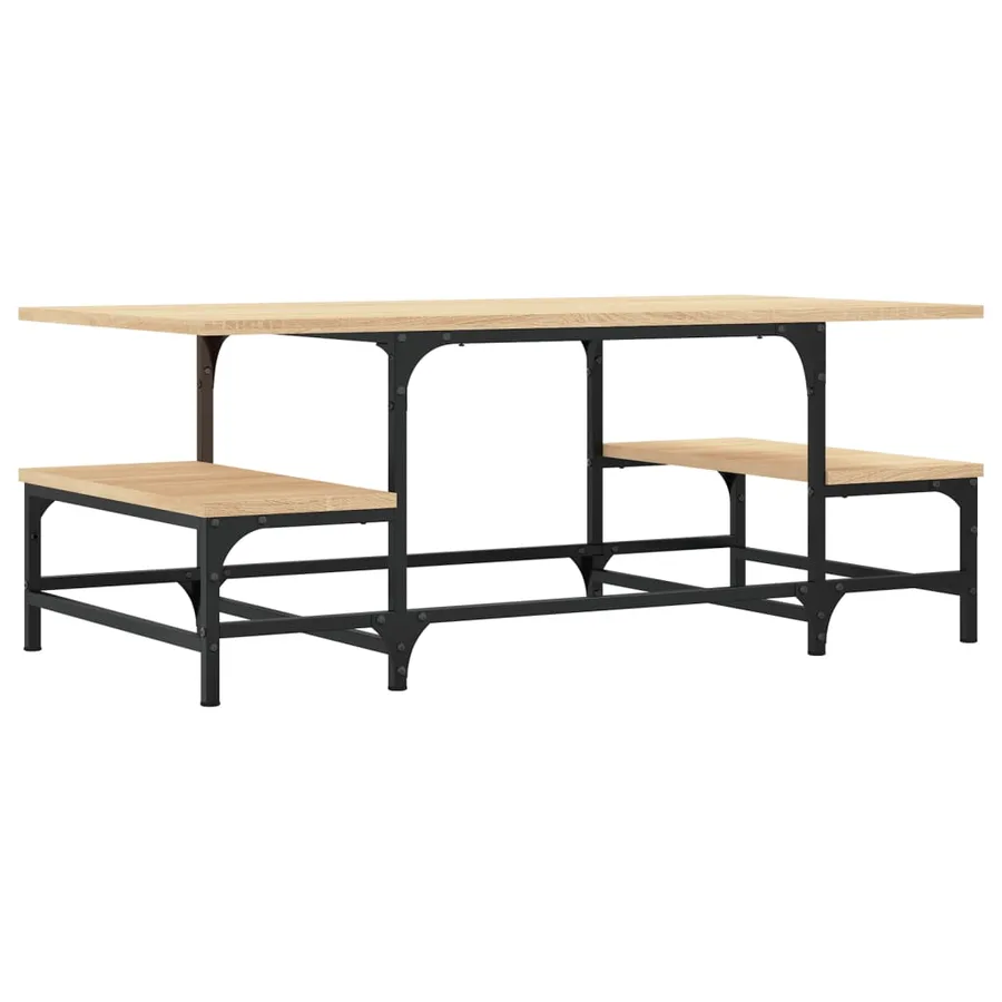 Table basse chêne sonoma 100x50,5x40 cm bois d'ingénierie - 6