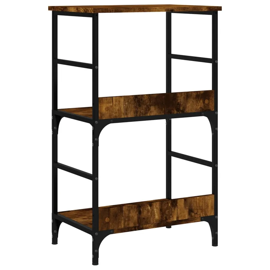 Bibliothèque chêne fumé 50x33x82 cm bois d'ingénierie - 6