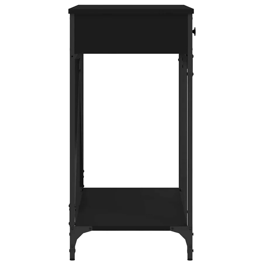 Table console noir 100x39x78,5 cm bois d'ingénierie - 7