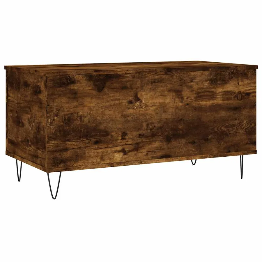 Table basse Chêne fumé 90x44,5x45 cm Bois d'ingénierie - 5