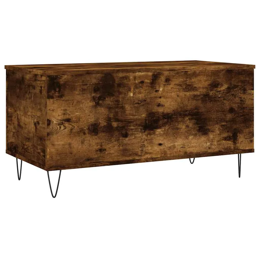 Table basse Chêne fumé 90x44,5x45 cm Bois d'ingénierie - 8