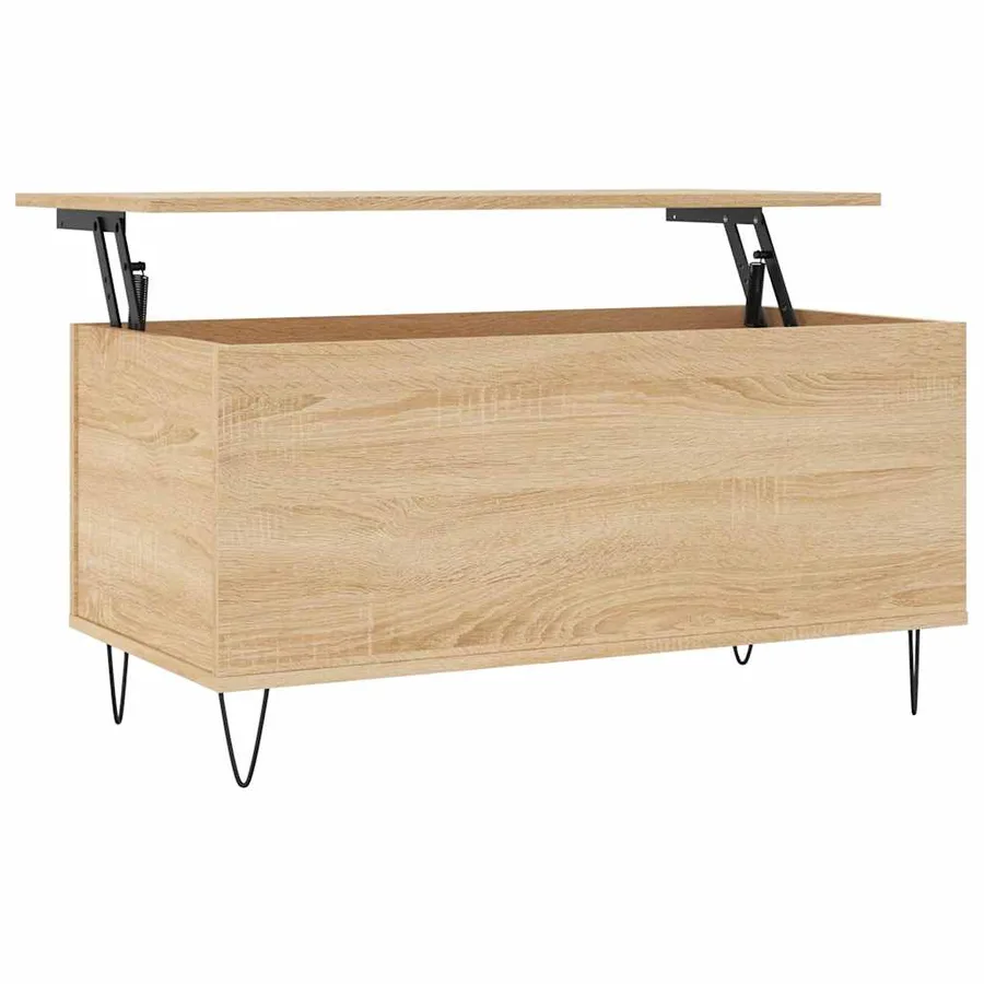 Table basse Chêne sonoma 90x44,5x45 cm Bois d'ingénierie - 2