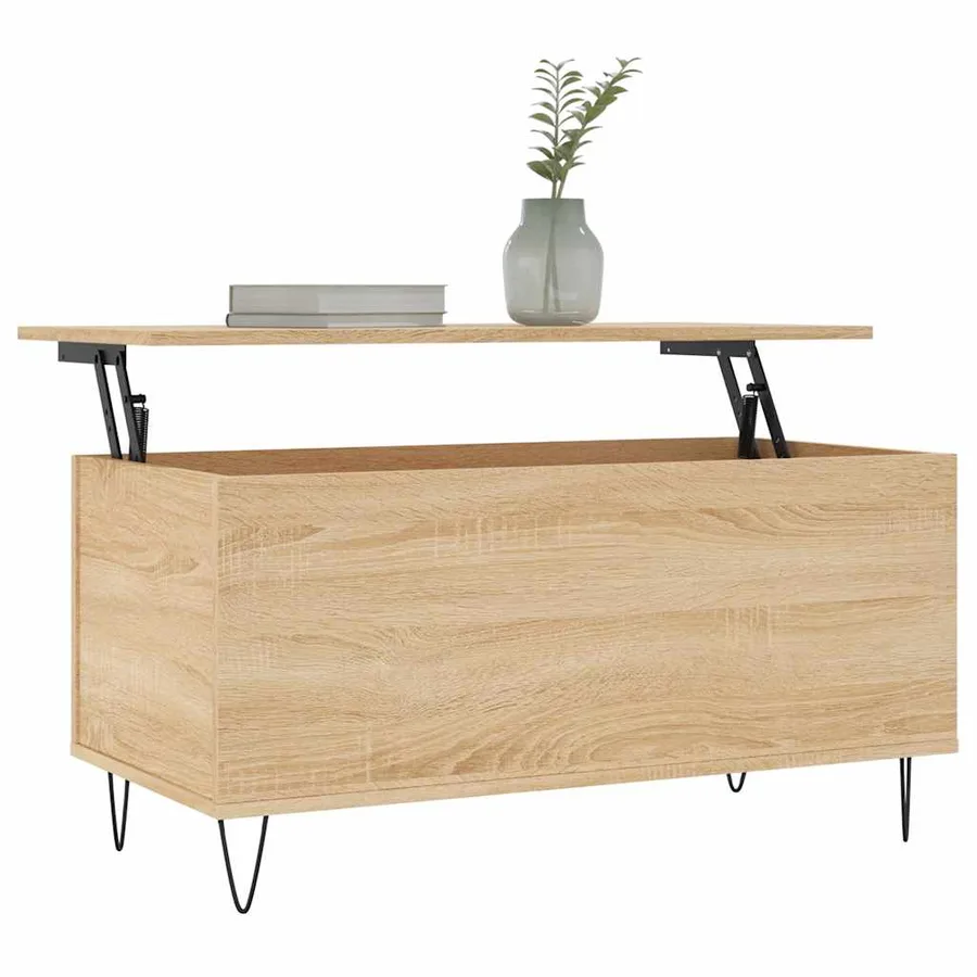 Table basse Chêne sonoma 90x44,5x45 cm Bois d'ingénierie - 3