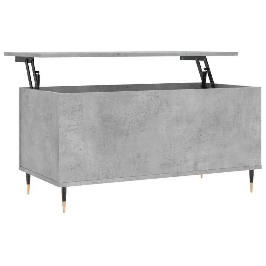Table basse Gris béton 90x44,5x45 cm Bois d'ingénierie - 2