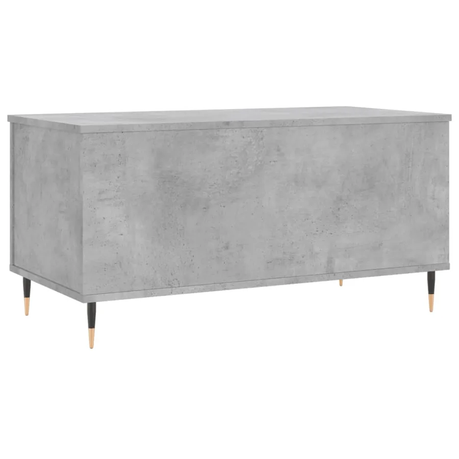 Table basse Gris béton 90x44,5x45 cm Bois d'ingénierie - 5