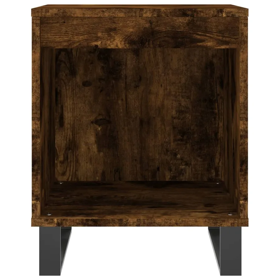 Tables de chevet 2 pcs chêne fumé 40x35x50 cm bois ingénierie - 5
