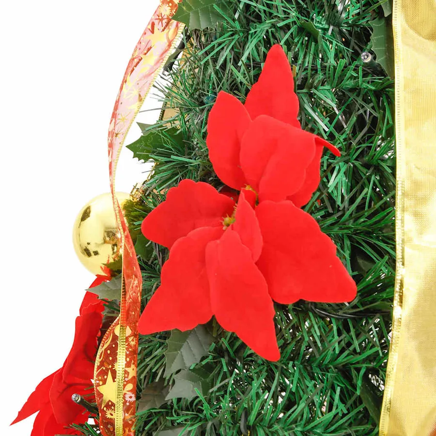 Sapin de Noël artificiel escamotable 100 LED vert 150 cm - 6