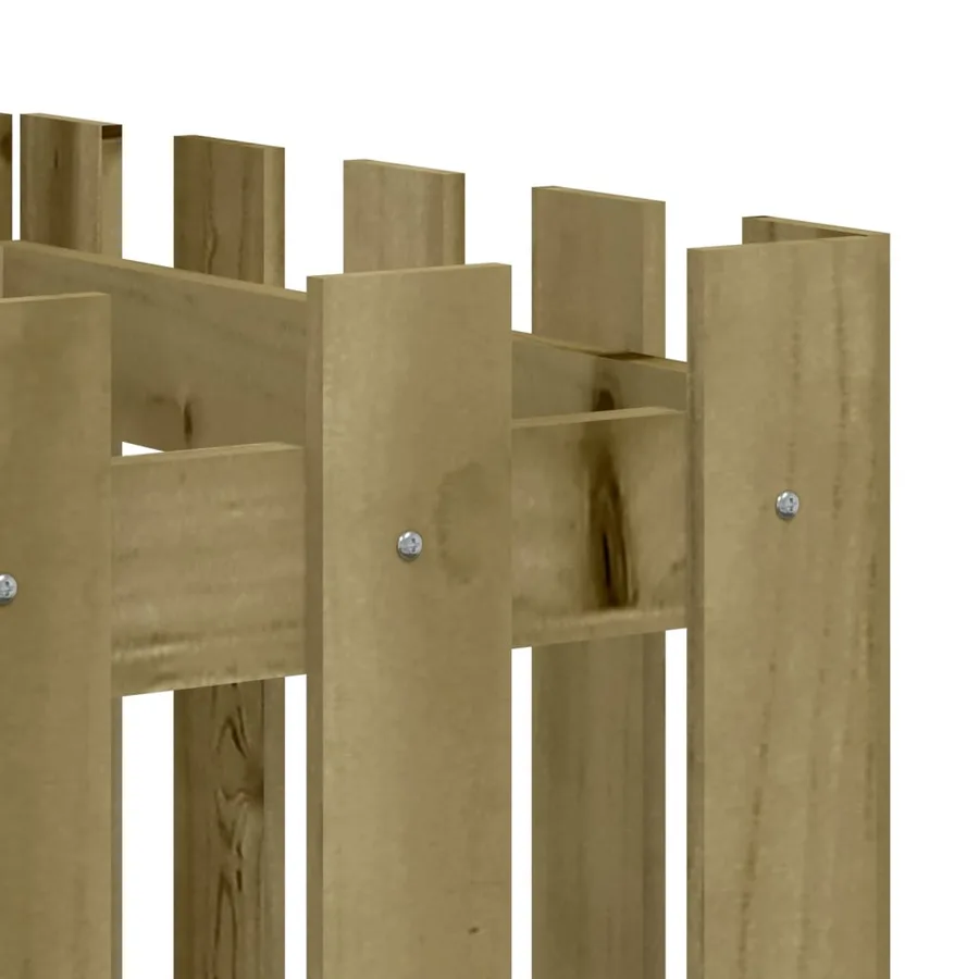 Lit surélevé de jardin design de clôture bois de pin imprégné - 7