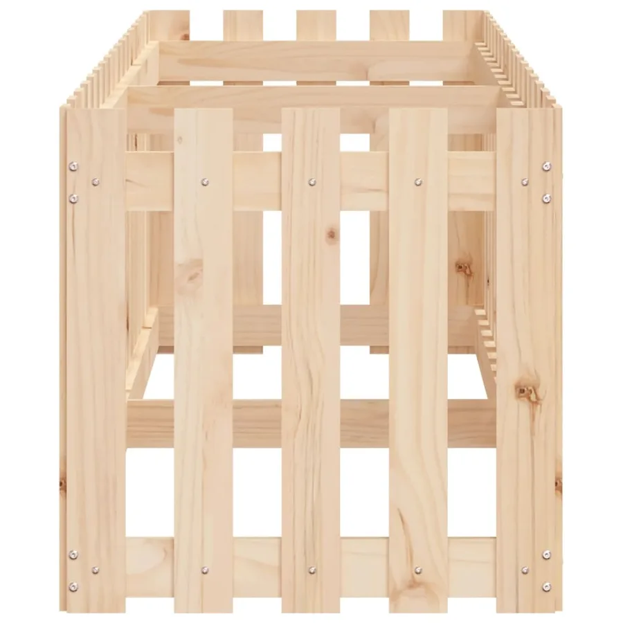 Lit surélevé de jardin design de clôture 200x50x50cm pin massif - 6