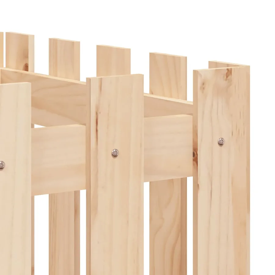 Lit surélevé de jardin design de clôture 200x50x50cm pin massif - 7
