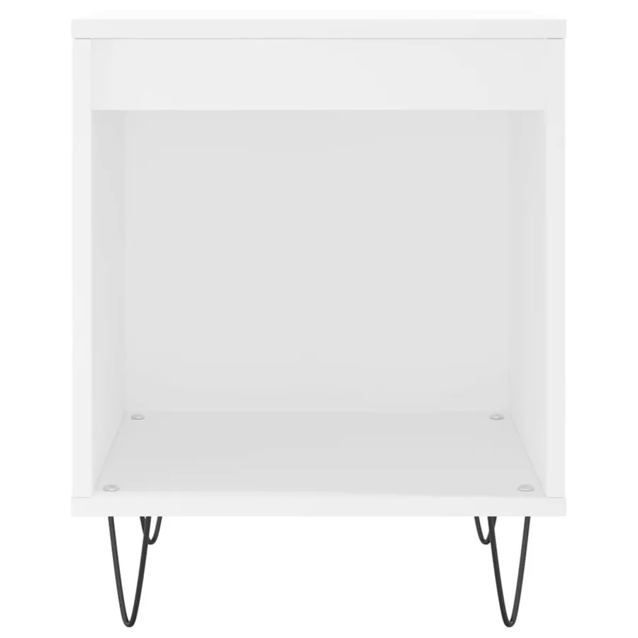 Tables de chevet 2 pcs blanc 40x35x50 cm bois d’ingénierie - 5