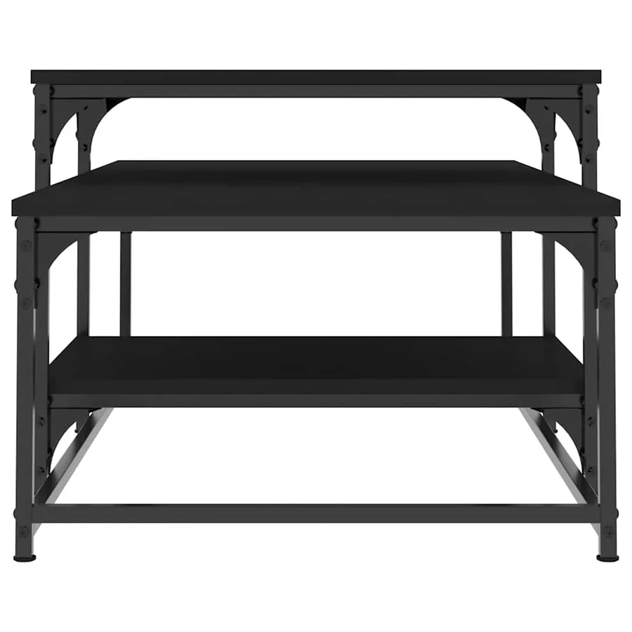 Table basse noir 102x60x45 cm bois d'ingénierie - 5
