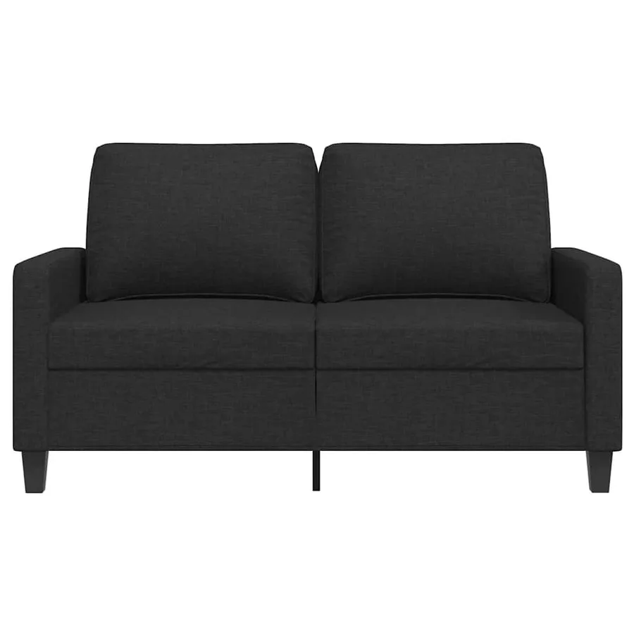 Canapé à 2 places Noir 120 cm Tissu - 4