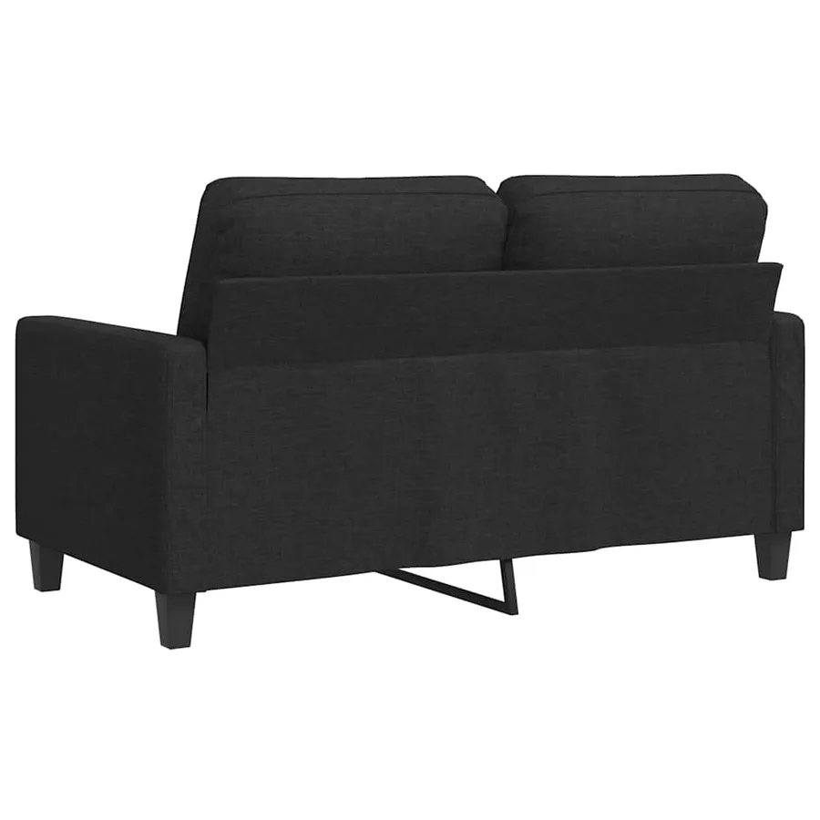Canapé à 2 places Noir 120 cm Tissu - 6
