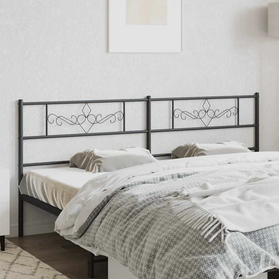 Tête de lit de remplacement métal noir 200 cm