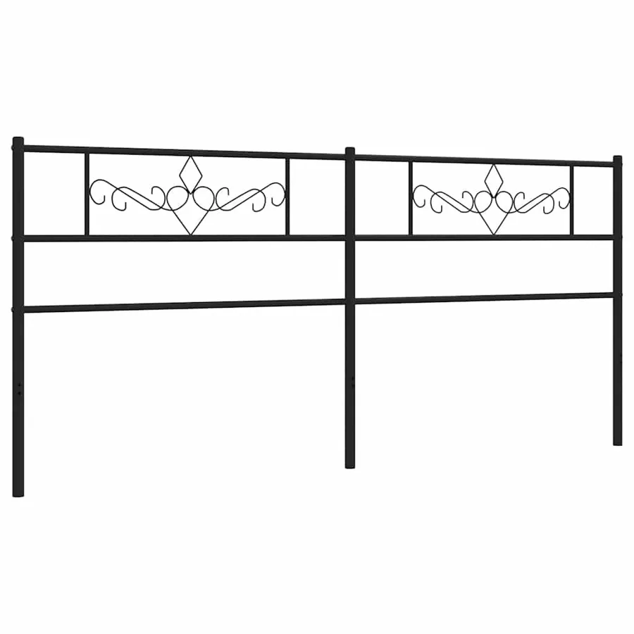 Tête de lit de remplacement métal noir 200 cm - 4