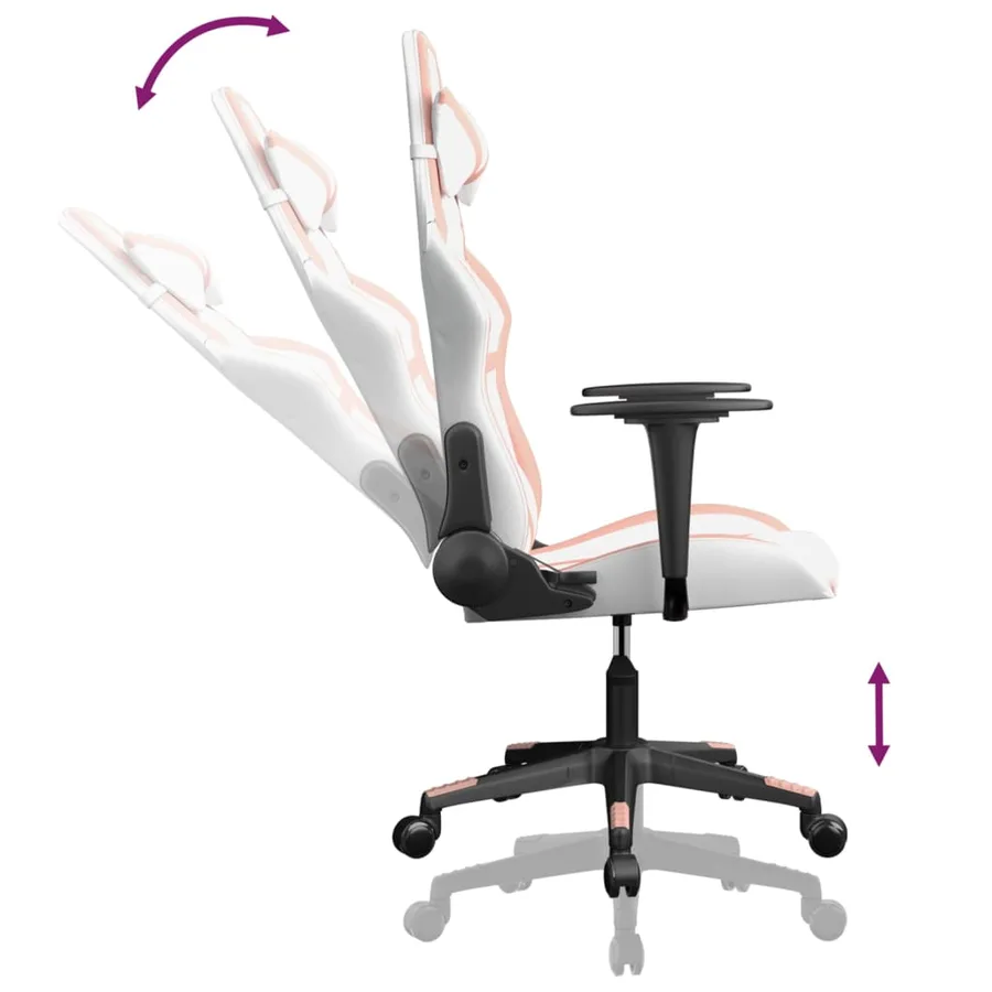Chaise de jeu Blanc et rose Similicuir - 6