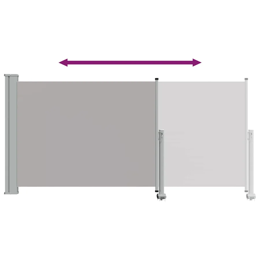 Auvent latéral rétractable de patio 120 x 300 cm Gris - 10
