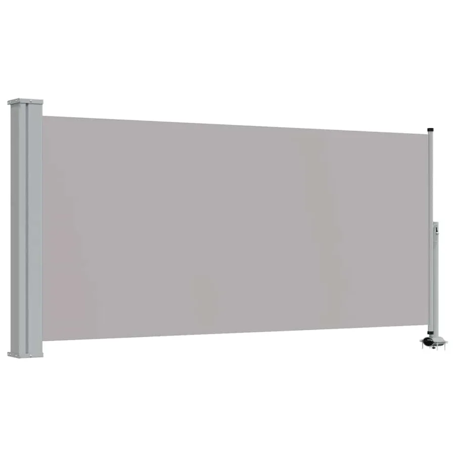 Auvent latéral rétractable de patio 120 x 300 cm Gris - 2