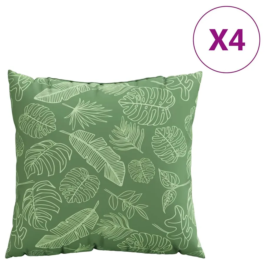 Coussins Éparpillés Feuille 4 pcs Motif feuille 50 x 50 cm - 3