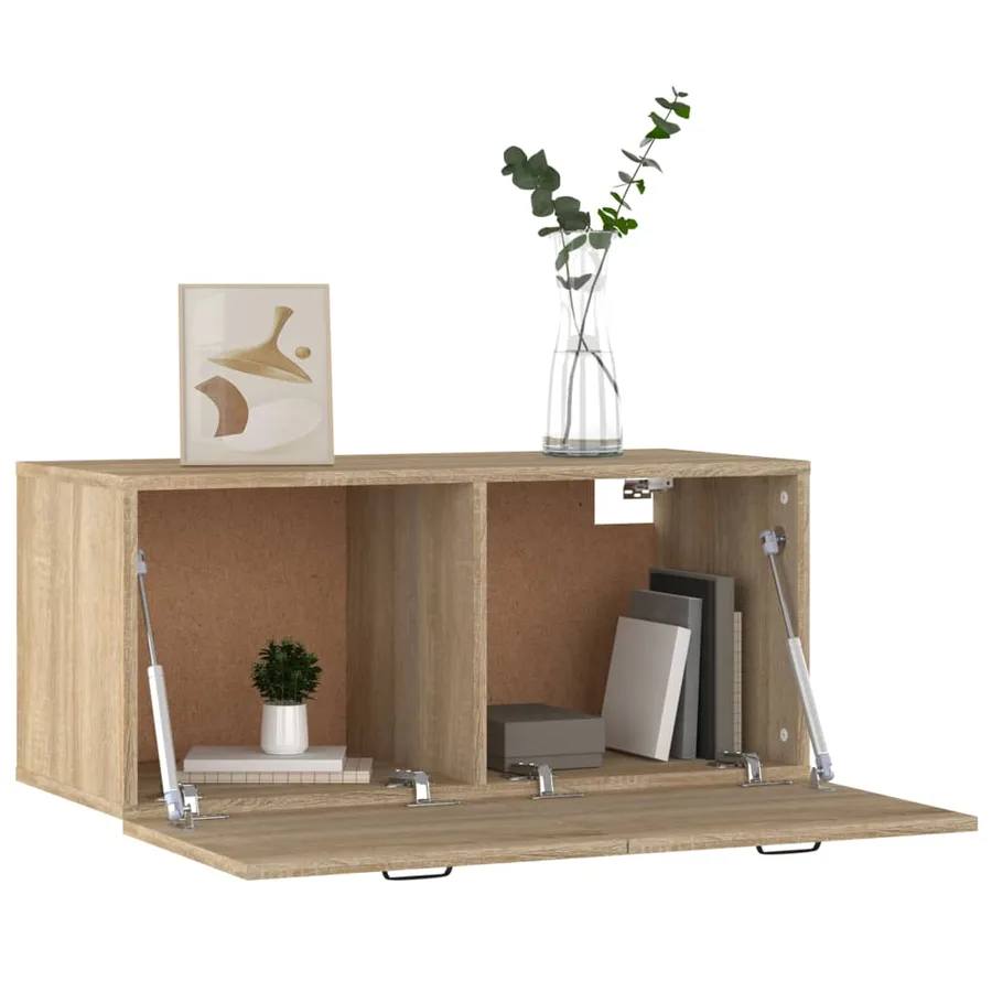 Armoire murale chêne sonoma 80x36,5x35 cm bois d'ingénierie - 4