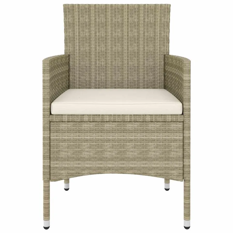 Salon de jardin 5 pcs Résine tressée Beige - 4