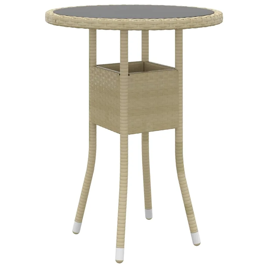 Salon de jardin 5 pcs Résine tressée Beige - 5