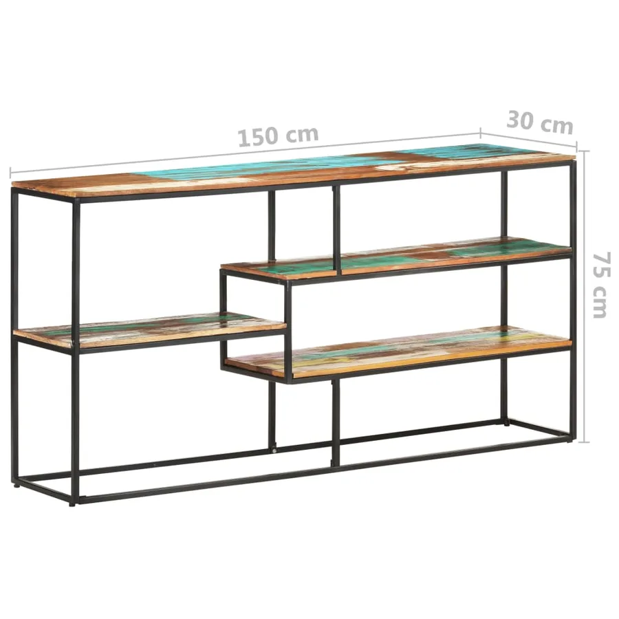 Buffet 150x30x75 cm Bois de récupération massif - 6
