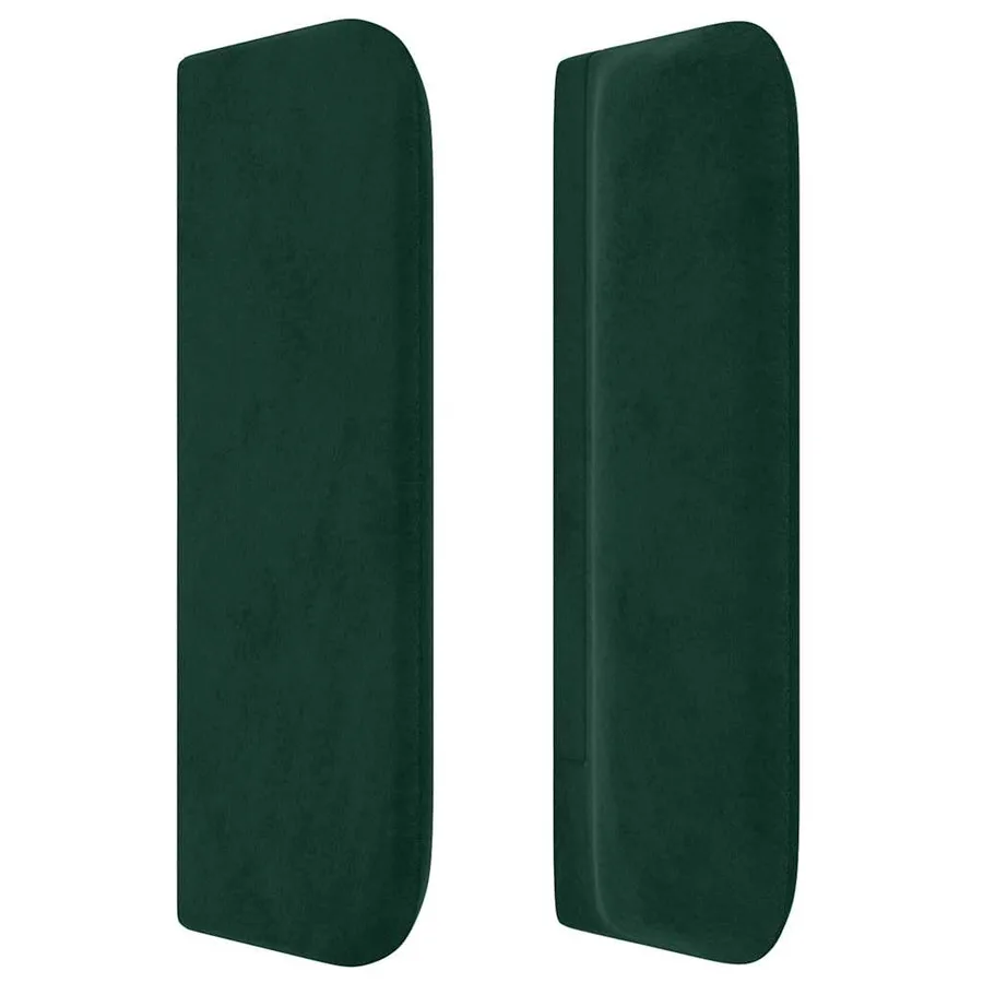 Tête de lit avec oreilles Vert foncé 147x16x78/88 cm Velours - 4
