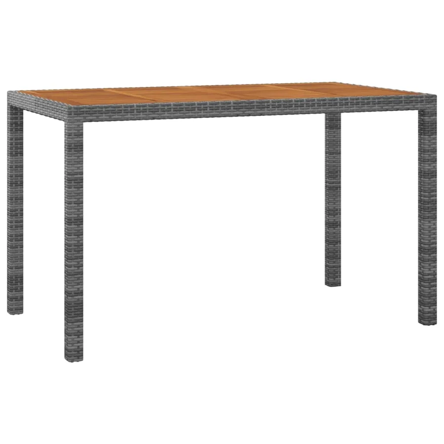 Ensemble à manger de jardin coussins 3pcs Résine tressée Gris - 5