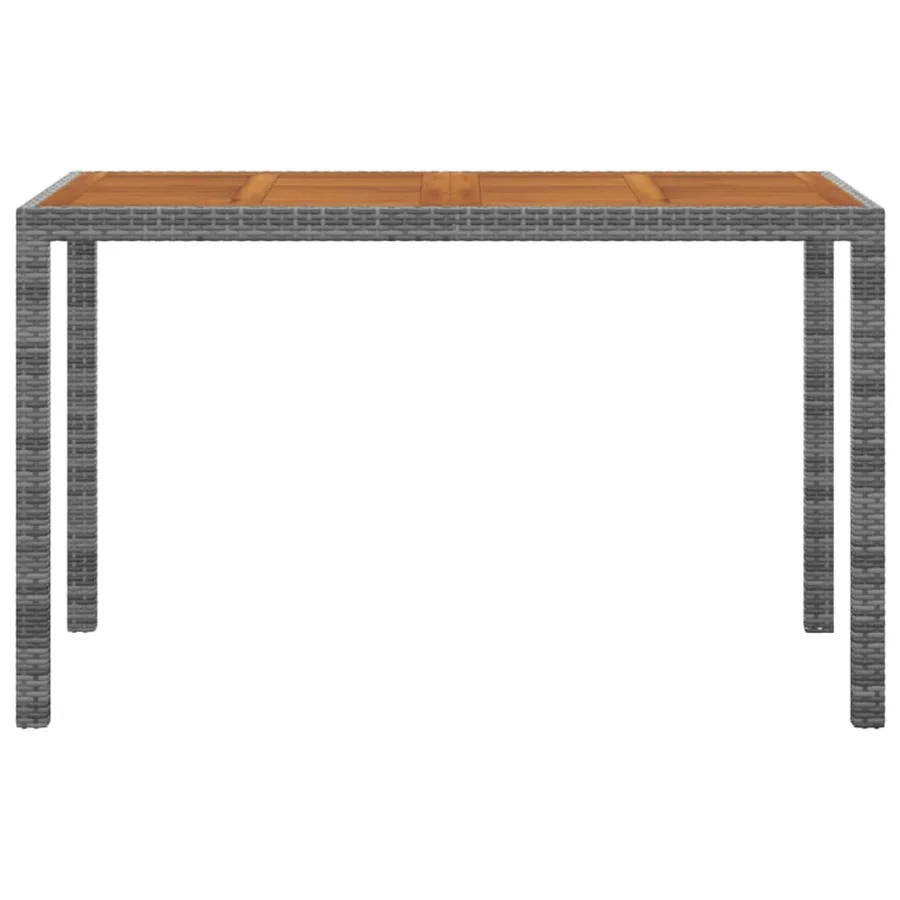 Ensemble à manger de jardin coussins 3pcs Résine tressée Gris - 6